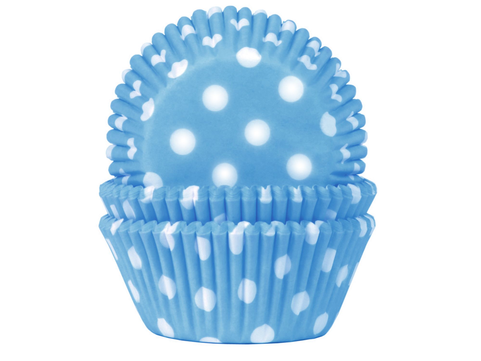 Muffinförmchen Blau Weiße Punkte